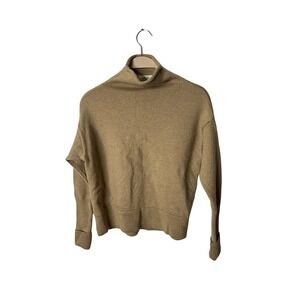 Aritzia‎ Wilfred Cyprie Mock Neck  Sweater Size small Camel Tan Merino Wool